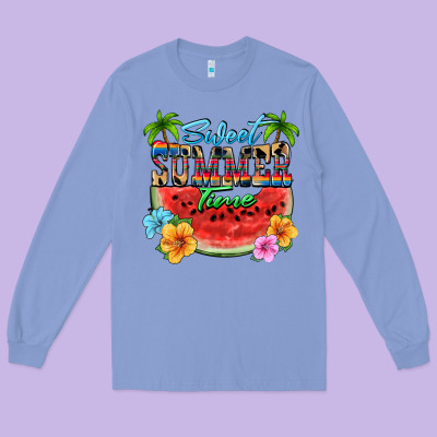 Sweet Summer Time Long Sleeve Tee Designed By Fadigitalartstudio