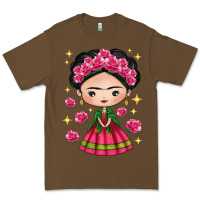 Cacao Mexican Girl Premium Tee - texasbilliewilder