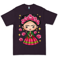 Plum Mexican Girl Premium Tee - texasbilliewilder