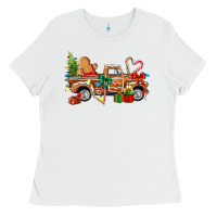 White gingerbread truck Ladies Tee - texasbilliewilder