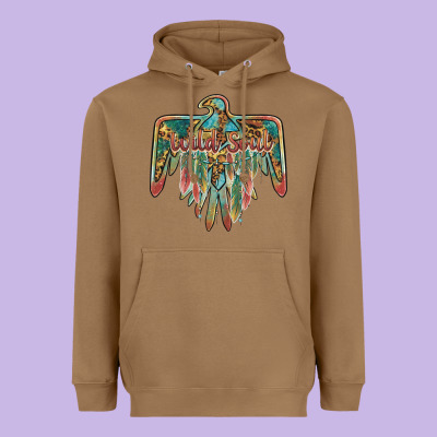 Wild Soul Thunderbird Heavyweight Hoodie Designed By Barkaloodesign