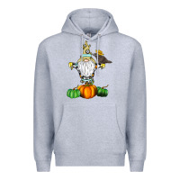 Heather Grey Scracrow Premium Hoodie - CowhideDigitalArt