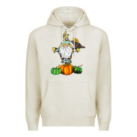 Oatmeal Heather Scracrow Premium Hoodie - CowhideDigitalArt