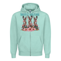 Seafoam happy easter bunny Zipper Hoodie - Artiststas