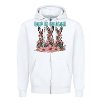 White happy easter bunny Zipper Hoodie - Artiststas