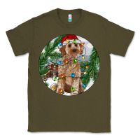 Army Green Cockapoo Christmas Classic Tee - RanaPortraitStore