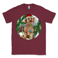Burgundy Cockapoo Christmas Classic Tee - RanaPortraitStore