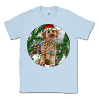 Dusty Blue Cockapoo Christmas Classic Tee - RanaPortraitStore