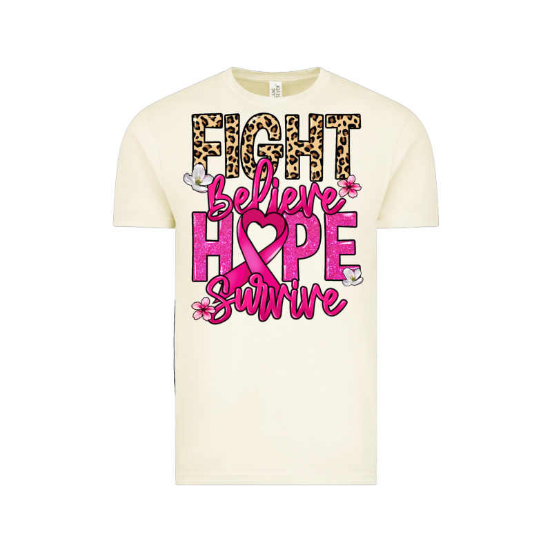 Fight Believe Hope Survive Cancer Awareness Vintage Tee by HowdyJamesFarm | Teevron