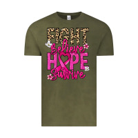 Vintage Olive Fight believe hope survive Cancer Awareness Vintage Tee - HowdyJamesFarm