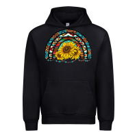 Black western sunflowers aztec leopard serape  rainbows Urban Hoodie - AdoDesignShop