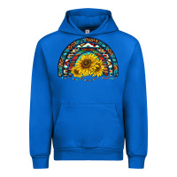 Cobalt western sunflowers aztec leopard serape  rainbows Urban Hoodie - AdoDesignShop