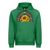 Emerald western sunflowers aztec leopard serape  rainbows Urban Hoodie - AdoDesignShop