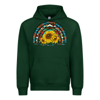 Forest Green western sunflowers aztec leopard serape  rainbows Urban Hoodie - AdoDesignShop