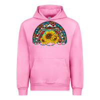 Fuchsia Pink western sunflowers aztec leopard serape  rainbows Urban Hoodie - AdoDesignShop