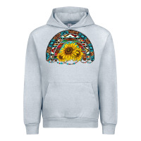 Heather Grey western sunflowers aztec leopard serape  rainbows Urban Hoodie - AdoDesignShop