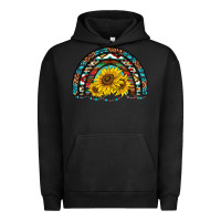 Pigment Black western sunflowers aztec leopard serape  rainbows Urban Hoodie - AdoDesignShop