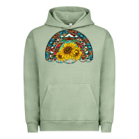 Pigment Oil Green western sunflowers aztec leopard serape  rainbows Urban Hoodie - AdoDesignShop