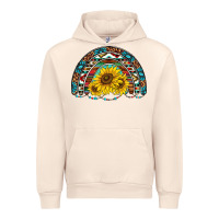 Sandshell western sunflowers aztec leopard serape  rainbows Urban Hoodie - AdoDesignShop