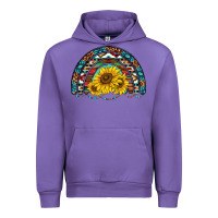 Tulip western sunflowers aztec leopard serape  rainbows Urban Hoodie - AdoDesignShop