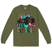 Army Green Easter Day Monster truck Easter egg crusher Long Sleeve Tee - OliviaCreatesArt