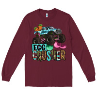 Burgundy Easter Day Monster truck Easter egg crusher Long Sleeve Tee - OliviaCreatesArt