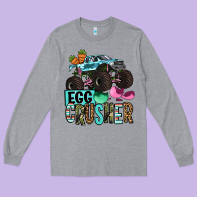 Easter Day Monster Truck Easter Egg Crusher Long Sleeve Tee Designed By Oliviacreatesart