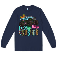 Navy Easter Day Monster truck Easter egg crusher Long Sleeve Tee - OliviaCreatesArt