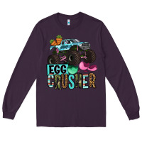 Plum Easter Day Monster truck Easter egg crusher Long Sleeve Tee - OliviaCreatesArt
