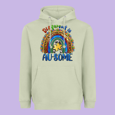 Different Is Ausome Heavyweight Hoodie Designed By Barkaloodesign