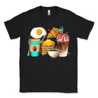 Black Breakfast Coffee Cups Classic Tee - Artiststas