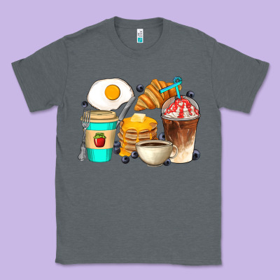 Breakfast Coffee Cups Classic Tee Designed By Artiststas
