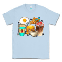 Dusty Blue Breakfast Coffee Cups Classic Tee - Artiststas