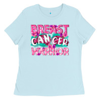 Baby Blue Breast Cancer Warrior Ladies Tee - texasbilliewilder