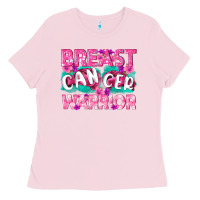 Bubblegum Pink Breast Cancer Warrior Ladies Tee - texasbilliewilder