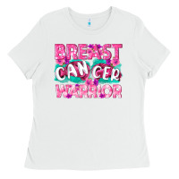 White Breast Cancer Warrior Ladies Tee - texasbilliewilder