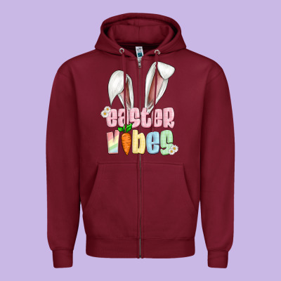 Easter Vibes Zipper Hoodie Designed By Artiststas