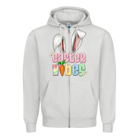 Dove Grey easter vibes Zipper Hoodie - Artiststas