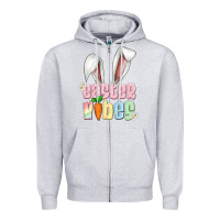 Heather Grey easter vibes Zipper Hoodie - Artiststas