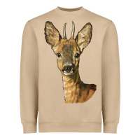 Mushroom Red brocket Deer Head Heavyweight Sweatshirt - LillyAllenDesigns