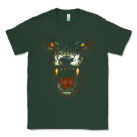 Sports Green Werewolf Face Lycan Gothic Horror Occult Scary Halloween Classic Tee - longCreatives