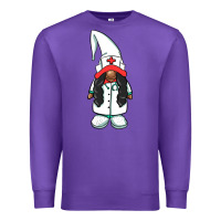 Purple african american nurse gnome Premium Sweatshirt - BarkalooDesign