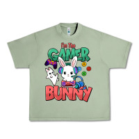 Oil Green I'm the game Bunny Easter day Urban Heavy Tee - HowdyJamesFarm