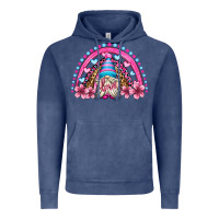 Vintage Denim valentine's day rainbow gnome olivia Vintage Hoodie - OliviaCreatesArt