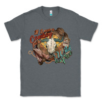 Charcoal Heather Cowboy wild and free western Classic Tee - HowdyJamesFarm