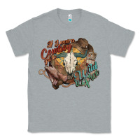 Heather Grey Cowboy wild and free western Classic Tee - HowdyJamesFarm