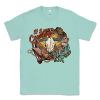 Seafoam Cowboy wild and free western Classic Tee - HowdyJamesFarm