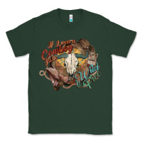 Sports Green Cowboy wild and free western Classic Tee - HowdyJamesFarm