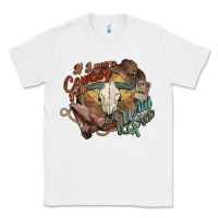 White Cowboy wild and free western Classic Tee - HowdyJamesFarm