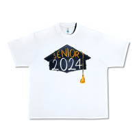 White senior 2024 graduation Urban Heavy Tee - RanaPortraitStore